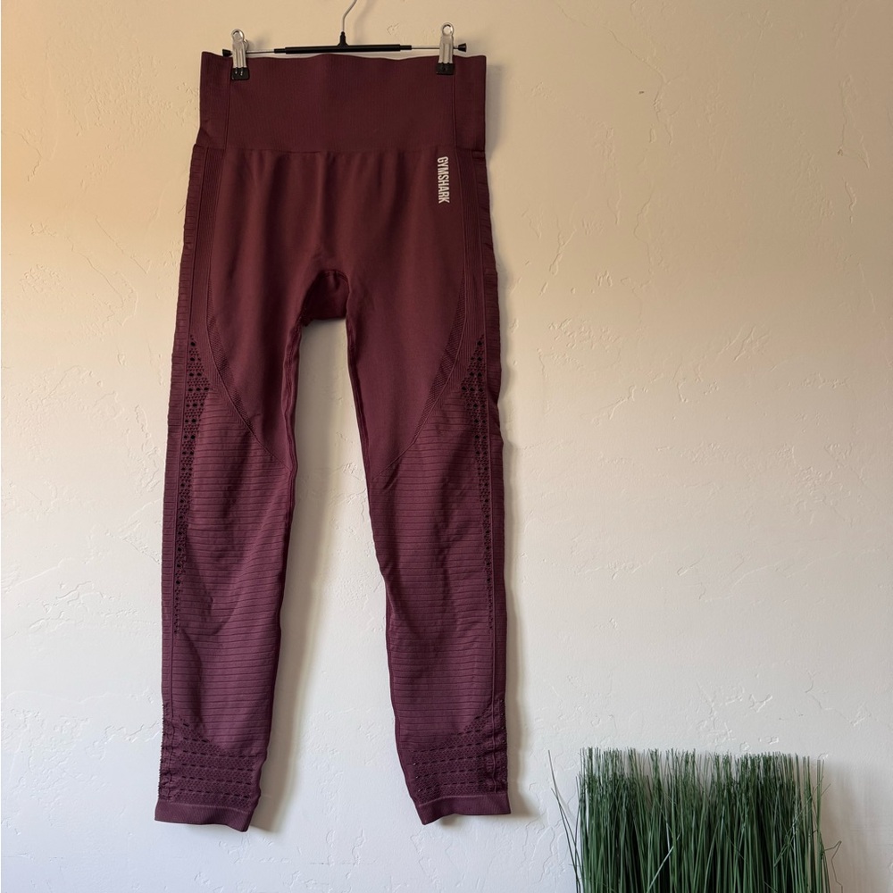 Gymshark Burgundy Energy Seamless Leggings